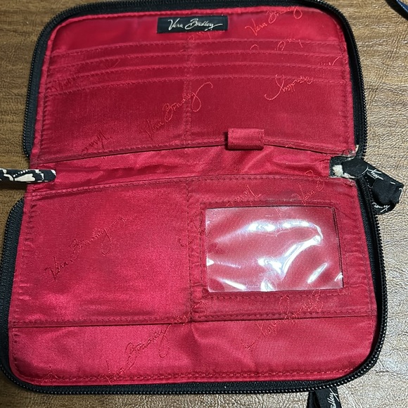 Vera Bradley clutch black red and white - Picture 2 of 7